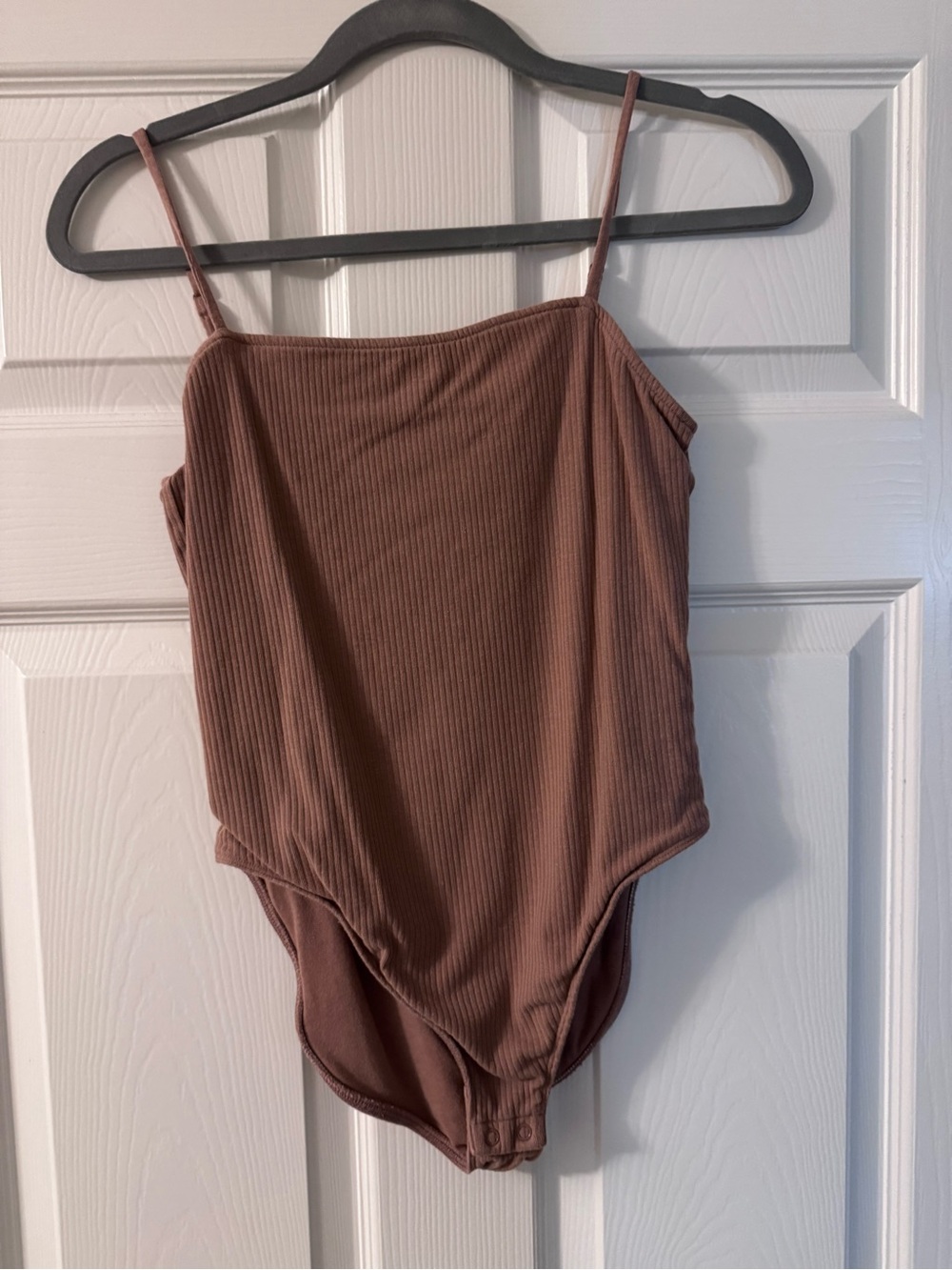 Old Navy Ribbed Mauve Brown Tank Bodysuit